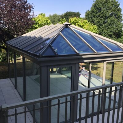 Véranda aluminium fermée sur 4 côtés - Villa privée - Anthy-sur-Léman France